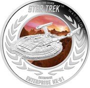 Tuvalu 1 Dollar USS Enterprise 2015 P Proof 1 OZ 999 SILVER STAR TREK TM TM & © 2015 CBS. ARR. P ENTERPRISE ENTERPRISE NX 01 coin reverse Tuvalu 1 Dollar USS Enterprise 2015 P Proof 1 OZ 999 SILVER STAR TREK TM TM & © 2015 CBS. ARR. P ENTERPRISE ENTERPRISE NX 01 coin reverse