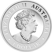 Australia 1 Dollar Australian Wedge-tailed Eagle 2022 ELIZABETH II AUSTRALIA 1 DOLLAR JC coin obverse Australia 1 Dollar Australian Wedge-tailed Eagle 2022 ELIZABETH II AUSTRALIA 1 DOLLAR JC coin obverse