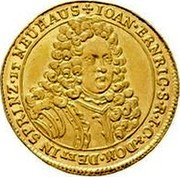 Austria 1 Ducat (Johann Ehrenreich) IOAN ERNRIC S R I C & DOM DE ET IN SPRINZ ET NEUHAUS coin obverse Austria 1 Ducat (Johann Ehrenreich) IOAN ERNRIC S R I C & DOM DE ET IN SPRINZ ET NEUHAUS coin obverse