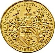Austria 1 Ducat (Johann Ehrenreich) ARCH MONETAR HÆREDIT UTRIUSQ ARCHIDUCAT AVSTRIÆ coin reverse Austria 1 Ducat (Johann Ehrenreich) ARCH MONETAR HÆREDIT UTRIUSQ ARCHIDUCAT AVSTRIÆ coin reverse