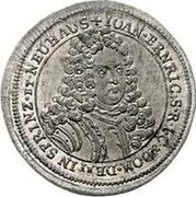 Austria 1 Ducat (Johann Ehrenreich Trial Strike) IOAN ERNRIC S R I C & DOM DE ET IN SPRINZ ET NEUHAUS coin obverse Austria 1 Ducat (Johann Ehrenreich Trial Strike) IOAN ERNRIC S R I C & DOM DE ET IN SPRINZ ET NEUHAUS coin obverse