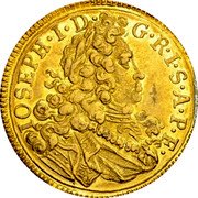 Austria 1 Ducat (Joseph I) I D G R I S A P F IOSEPH I coin obverse Austria 1 Ducat (Joseph I) I D G R I S A P F IOSEPH I coin obverse