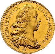 Austria 1 Ducat (Joseph II Regency - Vienna) IOS II D G R I S A GER IER REX A coin obverse Austria 1 Ducat (Joseph II Regency - Vienna) IOS II D G R I S A GER IER REX A coin obverse