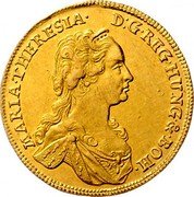 Austria 1 Ducat (Maria Theresia Graz) MARIA THERESIA D G REG HUNG & BOH coin obverse Austria 1 Ducat (Maria Theresia Graz) MARIA THERESIA D G REG HUNG & BOH coin obverse