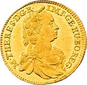 Austria 1 Ducat (Maria Theresia Vienna) M THERES D G R IMP GER HU BO REG coin obverse Austria 1 Ducat (Maria Theresia Vienna) M THERES D G R IMP GER HU BO REG coin obverse