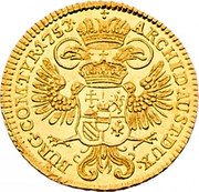 Austria 1 Ducat (Maria Theresia Vienna) ARCHID AUST DUX BURG COM TYR 1753 coin reverse Austria 1 Ducat (Maria Theresia Vienna) ARCHID AUST DUX BURG COM TYR 1753 coin reverse