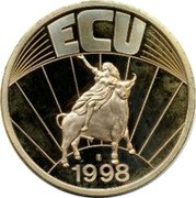 Belgium 1 ECU 1 ECU 1998 ECU 1998 coin reverse Belgium 1 ECU 1 ECU 1998 ECU 1998 coin reverse