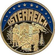 Austria 1 ECU Perchten Costumes 1998 ÖSTERREICH coin obverse Austria 1 ECU Perchten Costumes 1998 ÖSTERREICH coin obverse