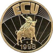 Austria 1 ECU Perchten Costumes 1998 ECU 1998 coin reverse Austria 1 ECU Perchten Costumes 1998 ECU 1998 coin reverse