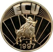 Austria 1 ECU Euro Coinage ECU 1997 coin reverse Austria 1 ECU Euro Coinage ECU 1997 coin reverse