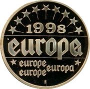 UK 1 ECU George V 1998 1998 EUROPE EUROPE EUROPA EUROPE coin reverse