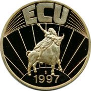 Luxembourg 1 ECU Standard Coinage ECU 1997 coin reverse Luxembourg 1 ECU Standard Coinage ECU 1997 coin reverse