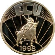 Austria 1 ECU Osterreich 1998 ECU 1998 coin reverse