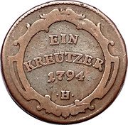 Austria 1 Kreutzer (Franz II) KM# 19 EIN KREUTZER 1793 H coin reverse Austria 1 Kreutzer (Franz II) KM# 19 EIN KREUTZER 1793 H coin reverse