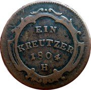 Austria 1 Kreuzer (- Franz II) KM# 27 EIN KREUTZER 1802 H coin reverse Austria 1 Kreuzer (- Franz II) KM# 27 EIN KREUTZER 1802 H coin reverse