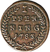 Austria 1 Pfenning (Hieronymus von Colloredo) 1 PFEN NING 1783 coin reverse Austria 1 Pfenning (Hieronymus von Colloredo) 1 PFEN NING 1783 coin reverse