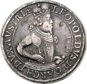 Austria 1 Thaler (Leopold V) LEOPOLDVS D G ARCHIDVX AVSTRIÆ coin obverse Austria 1 Thaler (Leopold V) LEOPOLDVS D G ARCHIDVX AVSTRIÆ coin obverse