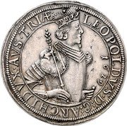 Austria 1 Thaler (Leopold V) KM# 267.4 LEOPOLDVS D G ARCHIDVX AVS TRIÆ 16Z9 coin obverse Austria 1 Thaler (Leopold V) KM# 267.4 LEOPOLDVS D G ARCHIDVX AVS TRIÆ 16Z9 coin obverse