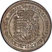 Austria 1 Thaler Leopold V bust 1622 16ZZ KM# 260 RELIQ:ARCHID:GVBERNAT:PLEN:ET:COM:TIR:LAND:ALS coin reverse Austria 1 Thaler Leopold V bust 1622 16ZZ KM# 260 RELIQ:ARCHID:GVBERNAT:PLEN:ET:COM:TIR:LAND:ALS coin reverse