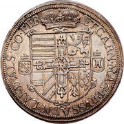 Austria 1 Thaler Maximilian III 1618  KM# 279.4 ET CARN MAG PRUSS ADM LAND ALS CO FER coin reverse Austria 1 Thaler Maximilian III 1618  KM# 279.4 ET CARN MAG PRUSS ADM LAND ALS CO FER coin reverse