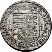 Austria 1 Thaler Maximilian III Hall 1616 co KM# 205.1a ET CARN MAG PRUSS ADMI COMES HAB T TIROL coin reverse Austria 1 Thaler Maximilian III Hall 1616 co KM# 205.1a ET CARN MAG PRUSS ADMI COMES HAB T TIROL coin reverse