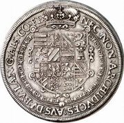 Austria 1 Thaler Rudolf II arms 1612  KM# 247.3 NEC NON ARCHIDVCES AVS DV BV LAND G ALS CO FE coin reverse Austria 1 Thaler Rudolf II arms 1612  KM# 247.3 NEC NON ARCHIDVCES AVS DV BV LAND G ALS CO FE coin reverse