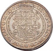 Austria 1 Thaler (Rudolf II) NEC NON ARCHIDVCES AVS DV BV LAN G AL CO FE coin reverse Austria 1 Thaler (Rudolf II) NEC NON ARCHIDVCES AVS DV BV LAN G AL CO FE coin reverse