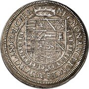 Austria 1 Thaler (Rudolf II coats) NEC NON ARCHIRVCES AV DV BVLANDG ALC FER coin reverse Austria 1 Thaler (Rudolf II coats) NEC NON ARCHIRVCES AV DV BVLANDG ALC FER coin reverse