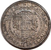 Austria 1 Thaler (Rudolf II collar) NECNON ARCHIDVCES AVS DV BV LANDG ALS CO FE coin reverse Austria 1 Thaler (Rudolf II collar) NECNON ARCHIDVCES AVS DV BV LANDG ALS CO FE coin reverse