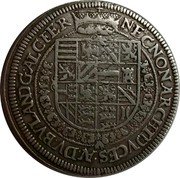 Austria 1 Thaler Rudolf II lion head 1606  KM 247.1 - Large bust NECNON ARCHIDVCES AV DV BV LANDG AL C FER coin reverse Austria 1 Thaler Rudolf II lion head 1606  KM 247.1 - Large bust NECNON ARCHIDVCES AV DV BV LANDG AL C FER coin reverse
