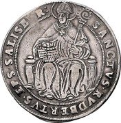 Austria 1 Thaler (Wolf Dietrich) SANCTVS RVDBERTVS EPS SALISBVR coin reverse Austria 1 Thaler (Wolf Dietrich) SANCTVS RVDBERTVS EPS SALISBVR coin reverse