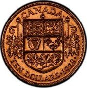Canada Ten Dollars Pattern coin 1928  Pattern CANADA TEN DOLLARS 1928 coin reverse Canada Ten Dollars Pattern coin 1928  Pattern CANADA TEN DOLLARS 1928 coin reverse