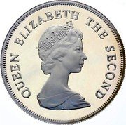 Tuvalu Ten Dollars Brigantine Rebecca 1979 Proof KM# 10a QUEEN ELIZABETH THE SECOND coin obverse Tuvalu Ten Dollars Brigantine Rebecca 1979 Proof KM# 10a QUEEN ELIZABETH THE SECOND coin obverse
