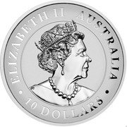 Australia 10 Dollars Australian Eagle Wedge-tailed 2022 ELIZABETH II AUSTRALIA 10 DOLLARS JC coin obverse Australia 10 Dollars Australian Eagle Wedge-tailed 2022 ELIZABETH II AUSTRALIA 10 DOLLARS JC coin obverse