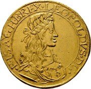 Austria 10 Ducat Leopold I Vienna 1661 CA LEOPOLDVS D G R I S A G H B REX coin obverse Austria 10 Ducat Leopold I Vienna 1661 CA LEOPOLDVS D G R I S A G H B REX coin obverse