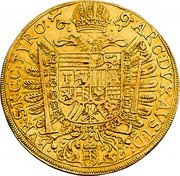 Austria 10 Ducat (Leopold I Vienna) ARC DVX AVST D BVR S K C C TYRO coin reverse Austria 10 Ducat (Leopold I Vienna) ARC DVX AVST D BVR S K C C TYRO coin reverse