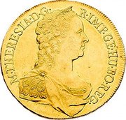 Austria 10 Ducat (Maria Theresia Vienna) M THERESIA D G R IMP GE HU BO REG coin obverse Austria 10 Ducat (Maria Theresia Vienna) M THERESIA D G R IMP GE HU BO REG coin obverse