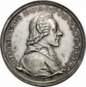 Austria 12 Ducat (Hieronymus von Colloredo Pattern) HIERONYMVS D G A & P S A S L N G PRIM MATZENKOPF F coin obverse Austria 12 Ducat (Hieronymus von Colloredo Pattern) HIERONYMVS D G A & P S A S L N G PRIM MATZENKOPF F coin obverse