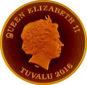 Tuvalu 15 Dollars (Elizabeth II Galloping Horse) QUEEN ELIZABETH II IRB TUVALU 2016 coin obverse Tuvalu 15 Dollars (Elizabeth II Galloping Horse) QUEEN ELIZABETH II IRB TUVALU 2016 coin obverse