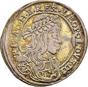 Austria 15 Kreuzer Leopold I Vienna 1660  LEOPOLDVS D G (XV) R I S A A G H B REX. coin obverse Austria 15 Kreuzer Leopold I Vienna 1660  LEOPOLDVS D G (XV) R I S A A G H B REX. coin obverse