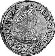 Austria 15 Kreuzer (Vienna Leopold I) LEOPOLDVS D G (XV) R I S A G H B REX coin obverse Austria 15 Kreuzer (Vienna Leopold I) LEOPOLDVS D G (XV) R I S A G H B REX coin obverse