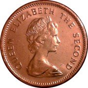 Tuvalu 2 Cents Stingray 1985 KM# 2 QUEEN ELIZABETH THE SECOND coin obverse Tuvalu 2 Cents Stingray 1985 KM# 2 QUEEN ELIZABETH THE SECOND coin obverse