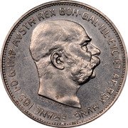 Austria 2 Corona (Franz Joseph I) KM# Pn72 FRANC IOS I D G IMP AVSTR REX BOH GAL ILL ETC ET AF REX HVNC coin obverse Austria 2 Corona (Franz Joseph I) KM# Pn72 FRANC IOS I D G IMP AVSTR REX BOH GAL ILL ETC ET AF REX HVNC coin obverse