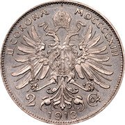 Austria 2 Corona (Franz Joseph I) KM# Pn72 II CORONA MDCCCCXIII 2 COR 1913 coin reverse Austria 2 Corona (Franz Joseph I) KM# Pn72 II CORONA MDCCCCXIII 2 COR 1913 coin reverse