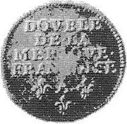 Canada 2 Deniers (Louis XIV) DOVBLE DE LA MERIQUE FRANÇOISE coin reverse