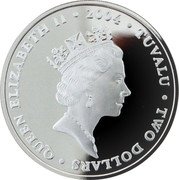 Tuvalu Two Dollars Harry Potter 2004 Proof KM# 219 QUEEN ELIZABETH II 2004 TUVALU TWO DOLLARS RDM coin obverse Tuvalu Two Dollars Harry Potter 2004 Proof KM# 219 QUEEN ELIZABETH II 2004 TUVALU TWO DOLLARS RDM coin obverse
