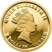 Tuvalu 2 Dollars Marine Life Sea Horse 2010 Proof KM# 169 QUEEN ELIZABETH II 2 DOLLARS TUVALU coin obverse Tuvalu 2 Dollars Marine Life Sea Horse 2010 Proof KM# 169 QUEEN ELIZABETH II 2 DOLLARS TUVALU coin obverse