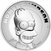 Tuvalu 2 Dollars Homer Simpson 2021 P Proof HOMER SIMPSON P MATT GROENING ©20CF coin reverse Tuvalu 2 Dollars Homer Simpson 2021 P Proof HOMER SIMPSON P MATT GROENING ©20CF coin reverse