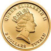 Tuvalu 2 Dollars Los Reyes 2010 Proof KM# 116 QUEEN ELIZABETH II 2 DOLLARS TUVALU coin obverse Tuvalu 2 Dollars Los Reyes 2010 Proof KM# 116 QUEEN ELIZABETH II 2 DOLLARS TUVALU coin obverse
