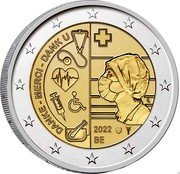 Belgium 2 Euro (In honor of healthcare during the covid pandemic)) DANKE-MERCI-DANK U 2022 BE coin reverse Belgium 2 Euro (In honor of healthcare during the covid pandemic)) DANKE-MERCI-DANK U 2022 BE coin reverse